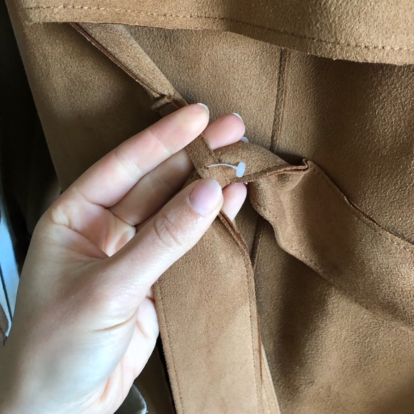 NEW Suede Trench T Tahari - Picture 7 of 15